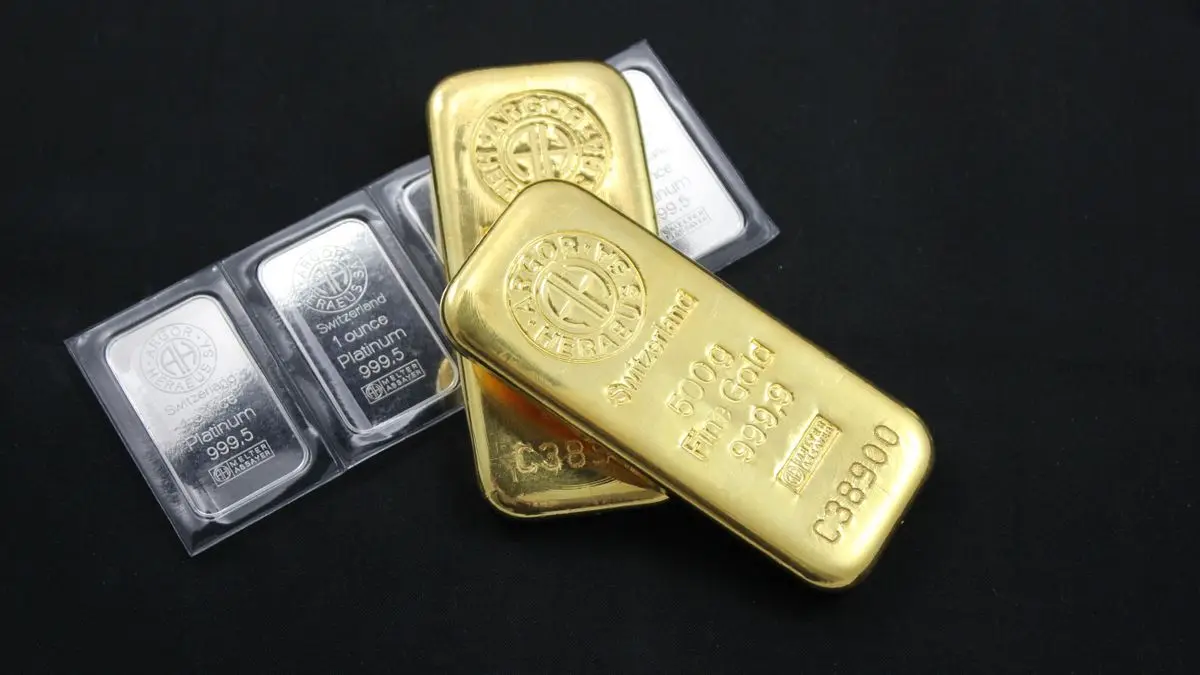 Gold and platinum bars